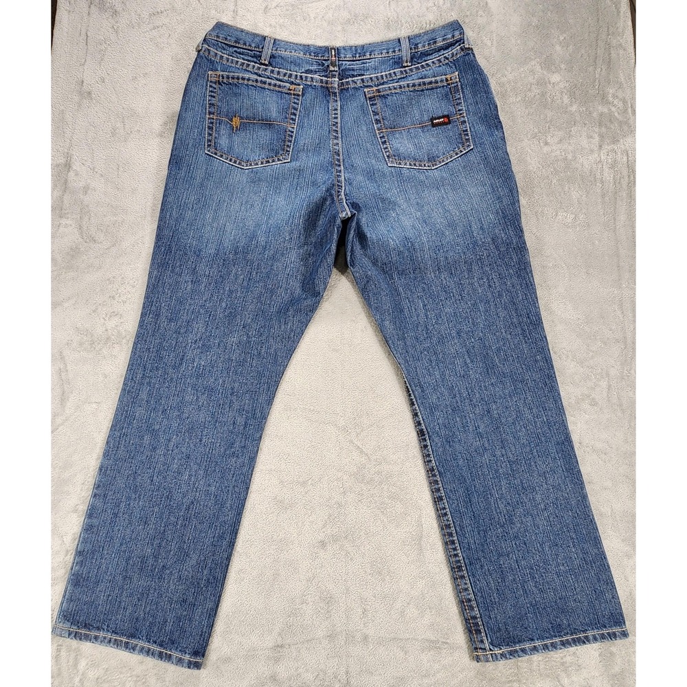 Ariat FR M4 Boot Jeans Mens 44x32 Blue Low Rise Work Flame Resistant Denim - Picture 2 of 16